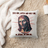 神の導き：求聞め、従う クッション (ブランケット)