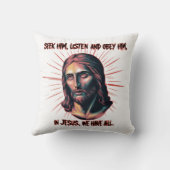 神の導き：求聞め、従う クッション (裏面)