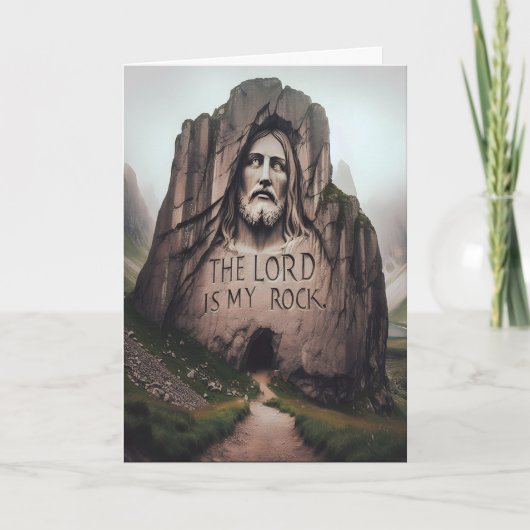 神の岩：イエスが主を刻んだのは私の岩である カード (正面)
