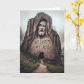 神の岩：イエスが主を刻んだのは私の岩である カード (黄色い花)