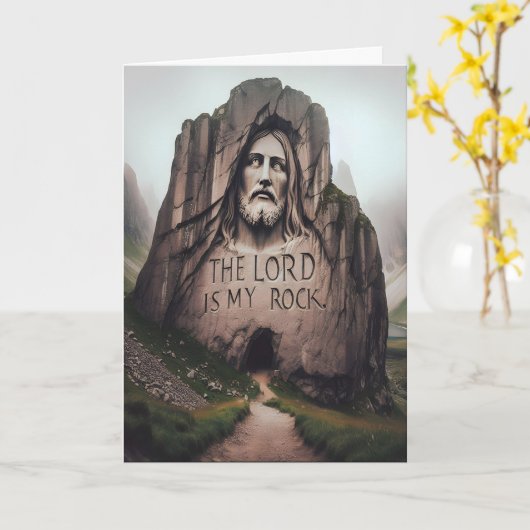 神の岩：イエスが主を刻んだのは私の岩である カード (黄色い花)