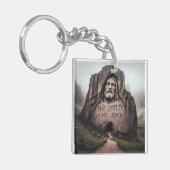 神の岩:イエスが主を刻んだのは私の岩である キーホルダー (正面左)