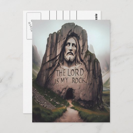 神の岩：イエスが主を刻んだのは私の岩である ポストカード (正面/裏面)