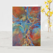 神の希望の優美の十字 カード (黄色い花)