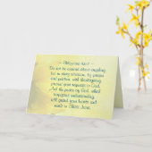 神の平和が、あなたがたの心を守るであろう。 カード (黄色い花)