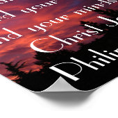 神の平和の聖句ピリピ4:7 ポスター (角)