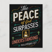 神の平和は理解を超える。 ポストカード (正面)