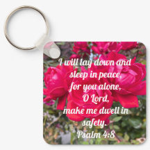 神の平和詩篇4:8聖書の聖句レッドローズ