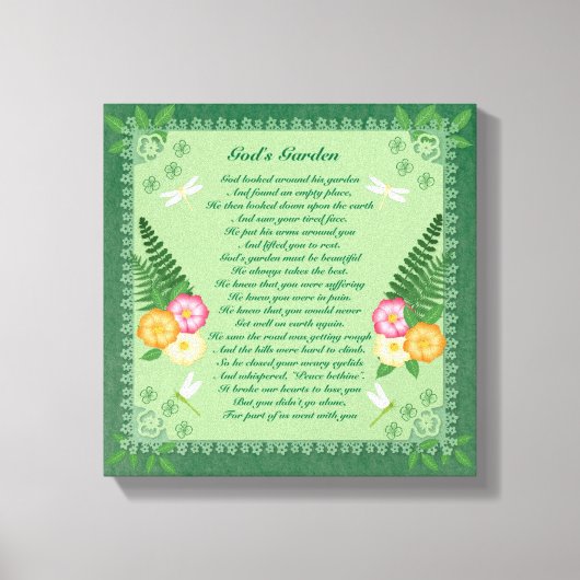 神の庭園 キャンバスプリント (正面)