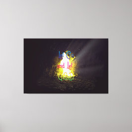 神の引用文を放インスパイアせよ キャンバスプリント