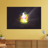 神の引用文を放インスパイアせよ キャンバスプリント (インサイチュ (リビング))