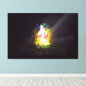 神の引用文を放インスパイアせよ キャンバスプリント (インサイチュ (ウッドフロア))