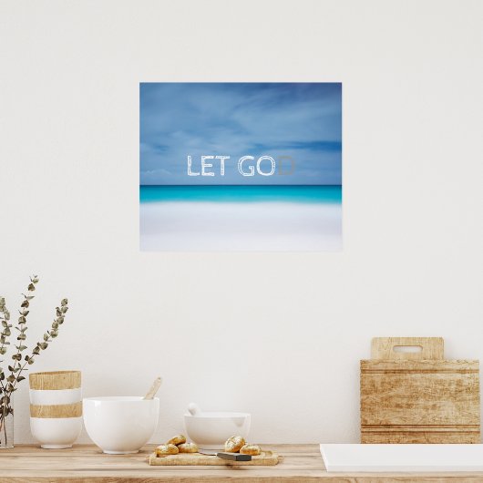 神の引用文を放感動的やる気を起こさせるせ ポスター (キッチン)