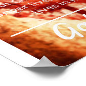 神の引用文：ギャル2:20 -- "キリストは私の中に住んでいる" ポスター (角)