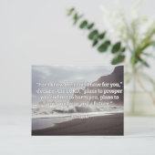 神の引用文：ジェル29:11--"神の計画はあなたのために" ポストカード (スタンド正面)