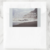 神の引用文:ジェル29:11--"神の計画はあなたのために" 長方形シール (バッグ)