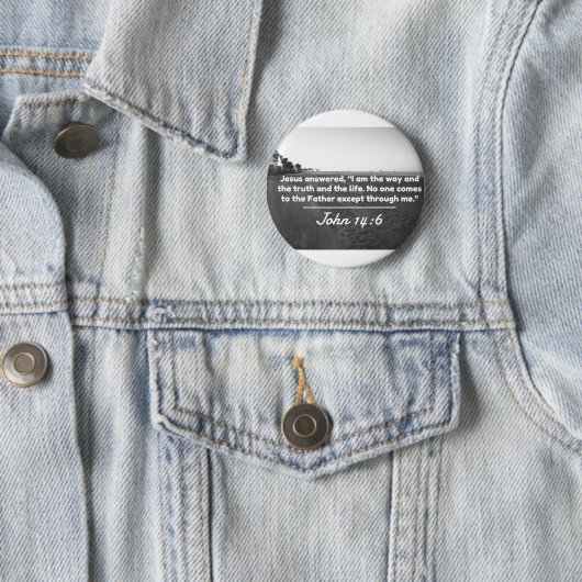 神の引用文: ジョンの14:6 -- "方法および真実" 缶バッジ (インサイチュ)