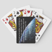 神の引用文: ジョンの3:16 -- "神愛しました世界"を トランプ (裏面)