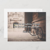 神の引用文：フィル4:13 -- "神の強与えさ" ポストカード (正面/裏面)