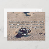 神の引用文：マット28:19 -- "弟子を作る" ポストカード (正面/裏面)