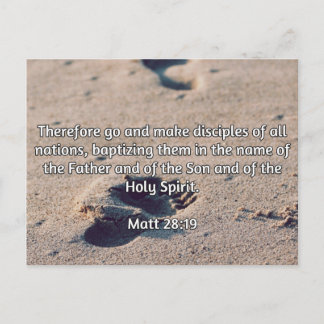 神の引用文:マット28:19 -- "弟子を作る" ポストカード