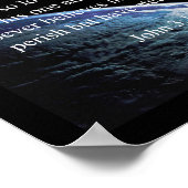 神の引用文：ヨハネ3:16 -- "神は世界を愛された" ポスター (角)