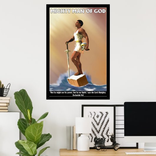 神の強大な人 ポスター (ホームオフィス)