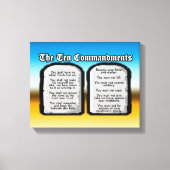 神の律法である聖なる聖書の十戒 キャンバスプリント (正面)