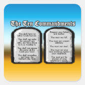 神の律法である聖なる聖書の十戒 スクエアシール (正面)