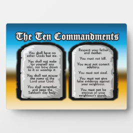 神の律法である聖なる聖書の十戒 フォトプラーク