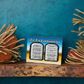 神の律法である聖なる聖書の十戒 フォトプラーク (側面)