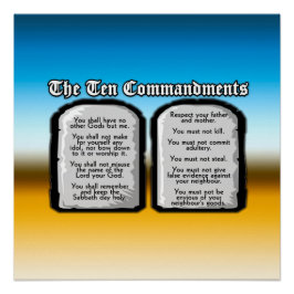 神の律法である聖なる聖書の十戒 ポスター