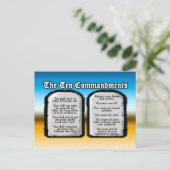 神の律法である聖なる聖書の十戒 ポストカード (スタンド正面)