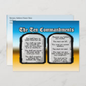 神の律法である聖なる聖書の十戒 ポストカード (正面/裏面)