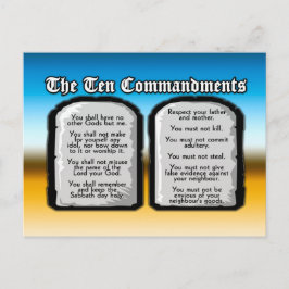 神の律法である聖なる聖書の十戒 ポストカード