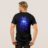神の得背中の短い袖の男のTシャツ トライブレンドＴシャツ (裏面全面)
