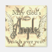 神の御使いたちがあなたを見守ってほしい！ マグネット (正面)