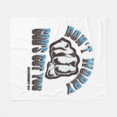 神の御前を心配するな得! フリースブランケット (正面(横))