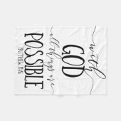 神の御加護により フリースブランケット (正面(横))