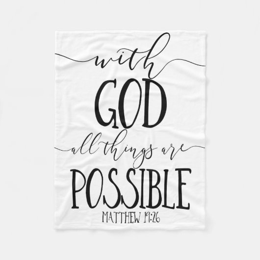 神の御加護により フリースブランケット (正面)