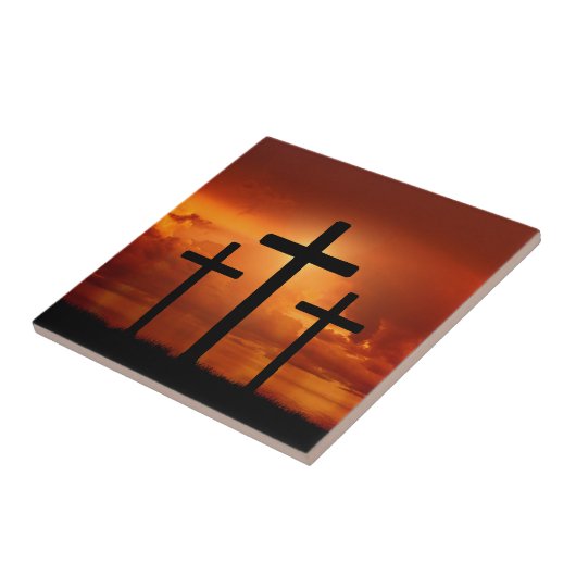 神の御子を信じて生きる陶磁器 タイル (側面)