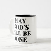 神の御業が果たされますように ツートーンマグカップ (正面左)