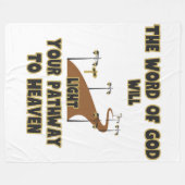 神の御言葉は顕れる フリースブランケット (正面(横))