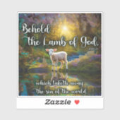 神の復活祭のモーニングラムJohn Bible Verse シール (シート)