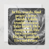 神の心地よい：愛が平和を増進 カード (裏面)