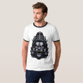 神の怒り：上りシヴァ Tシャツ (正面フル)
