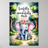 神の恐ろしくも素晴らしく創られたキリスト教の幼児向けアート ポスター (正面)