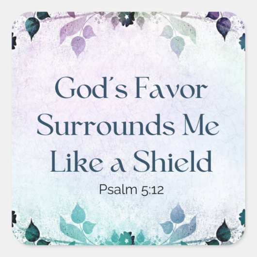 神の恩寵に我を取り囲む スクエアシール (正面)