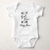 神の恩寵の全てを一つの小さな顔ベビー ベビーボディスーツ (正面)