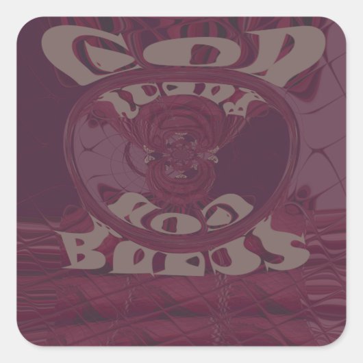 神の恵おもしろいみケニヤハクナマタタイラフェス スクエアシール (正面)